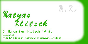 matyas klitsch business card